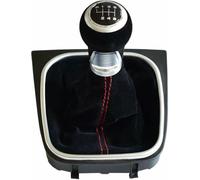 JQHXFDC - Pommeau de Levier de Vitesse de Voiture, Levier de Changement de boîte de Vitesses, Levier de Vitesse en Cuir pour Golf 5 Golf 6 MK5 MK6 R32 GTI 2004-2009