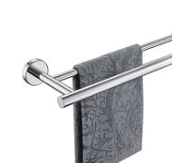 JQK Double Bath Towel Bar, 30 inch 304 Stainless Steel Thicken 0.8mm Towel Rack for Bathroom, Towel Holder Polished Chrome Wall Mount, 33 in Total Length, TB100L30-CH