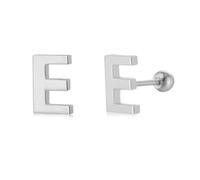 JQQJZLC 18g Tiny Boucles de Goujon initiales pour Femmes Filles 925 Argent Sterling 14k plaqués Or hypoallergénique Mignon Petit Alphabet Lettre Cartilage Tragus 3 mm Bille à Billes perçage Oreille