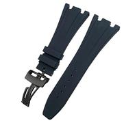JQQJZLC 27 mm 28 mm Band de montre en caoutchouc pour Audumar ap Piguet Royal Oak Offshore Soft FKM Watch Strap Mens Bracelet
