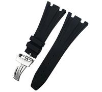 JQQJZLC 27 mm 28 mm Band de montre en caoutchouc pour Audumar ap Piguet Royal Oak Offshore Soft FKM Watch Strap Mens Bracelet