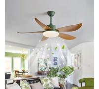 JQQJZLC 42 '' Ventilateur de Plafond Motor DC réversible, Lampe Moderne à télécommande à 6 Vitesses, Ventilateur de Plafond de Chambre à Coucher Lustre Dimmable Salon, Lampe à Fans de Plafond
