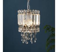 JQQJZLC 5 Pouces minuscules Petites lustres Light Bar Chrome Couloir Plafond Lampe à Suspension Rond