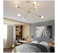 JQQJZLC 6 lumières Sputnik lustres du Milieu du siècle plafonnier luminaire de Pendentif Moderne pour Le Salon Chambre Hold-Gold 6 tête