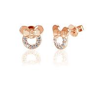 JQQJZLC 925 Boucles d'oreilles de pote de Souris en Argent Sterling CZ pour Les Filles Femmes cubiques zircone Minuscule Souris Mignonnes pote Post-Broche Boucle d'oreille hypoallergénique