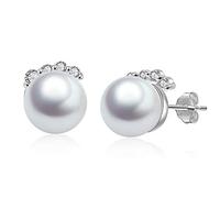 JQQJZLC 925 boucles d'oreilles en perles boucles d'oreilles en zircone cubique pour femmes bijoux de bijoux cadeaux de mariage