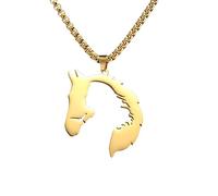 JQQJZLC 925 Chaîne en fer à cheval en argent sterling pour femmes et hommes, collier pendentif en fer à cheval