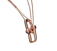 JQQJZLC 925 Collier en fer à cheval en argent sterling pour femmes hommes collier pendentif classique