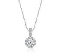 JQQJZLC Accessoires D Couleur Multicolore Moissanite Pendentif Colliers Collier carré Classique pour Les Femmes-Anniversaire de la Saint-Valentin