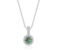 JQQJZLC Accessoires D Couleur Multicolore Moissanite Pendentif Colliers Collier carré Classique pour Les Femmes-Anniversaire de la Saint-Valentin