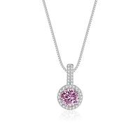 JQQJZLC Accessoires D Couleur Multicolore Moissanite Pendentif Colliers Collier carré Classique pour Les Femmes-Anniversaire de la Saint-Valentin