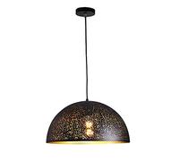 JQQJZLC American Retro E27 Plafond Lustre Noir Pendoir en Fer Light Light Crack Hanging Lampe ajusté Droplight Adapable pour l'îlot de Cuisine, la Chambre, Le vestiaire, Le café, Le Bar (30 cm)