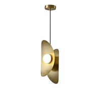 JQQJZLC American Simple Plafond Chandelier Whited Iron Glass Droplight Logot Hanging Lampe Hanging Light G9 (Hauteur 46 cm) Convient à la Chambre, à l'étude, à la fenêtre de la Boutique, au