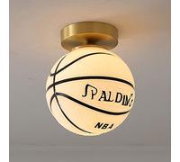 JQQJZLC Assayeurs d'éclairage de Plafond de Chambre pour Enfants, Lustre de Basket-Ball/Football, Lustre créatif près de la lumière du Plafond, Lustre de l'ampoule de Basket-Ball Sportif