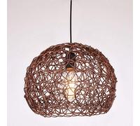 JQQJZLC Bamboo Japonais Roard Lustre Lustre rétro rétro de Chanvre créatif Suspendu sphérique Lampe à Plafond tressé