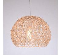 JQQJZLC Bamboo Japonais Roard Lustre Lustre rétro rétro de Chanvre créatif Suspendu sphérique Lampe à Plafond tressé