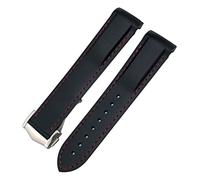 JQQJZLC Band de montre en caoutchouc incurvée de 22 mm pour Omega Speedmaster Moonwatch Seamaster 300 AT150 STRAP