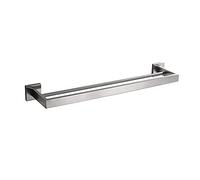 JQQJZLC Barre de Serviette Double pour Salle de Bain, Porte-Serviettes Multifonction, Serviette en Acier Inoxydable Rangement Mural Serviette Serviette Serviette Serviette/Miroir léger / 60 cm