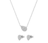 JQQJZLC Bijoux 925 Bijoux de Mariage Ensemble pour Les Femmes - Géométrie de la Mode Collier Pendentif et Boucles d'oreilles, élégant Bijoux de fête d'anniversaire Bijoux Bijoux