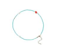 JQQJZLC Bijoux Collier de perles de fleurs élégantes pour garçons et filles en vitre