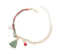 JQQJZLC Bijoux de Noël Bracelet de Charme d'arbre de Noël pour Filles Ajustement de Noël Chaîne de Poignet Présentation des Femmes pour Les Amis de Petite Amie Créer des Accessoires