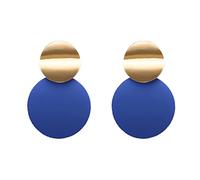 JQQJZLC Bijoux Femmes Boucles d'oreilles argentées, Boucles d'oreilles Rond coréennes pour Femmes Bonbons Couleurs Mode Oreille Bijoux de Mariage Instruction Boucles d'oreilles brincos