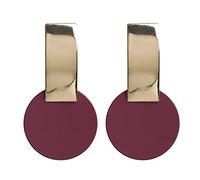 JQQJZLC Bijoux Femmes Boucles d'oreilles argentées, Boucles d'oreilles Rond coréennes pour Femmes Bonbons Couleurs Mode Oreille Bijoux de Mariage Instruction Boucles d'oreilles brincos