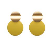 JQQJZLC Bijoux Femmes Boucles d'oreilles argentées, Boucles d'oreilles Rond coréennes pour Femmes Bonbons Couleurs Mode Oreille Bijoux de Mariage Instruction Boucles d'oreilles brincos