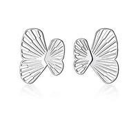JQQJZLC Boucles d'oreilles de Veste d'oreille en Filigrane en Filigrane pour Les Femmes S925 Argent Sterling hypoallergénique délicat de Dos Avant Ailes en Forme de Manchette Cartouches