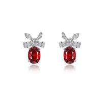 JQQJZLC Boucles d'oreilles en ruban Franch Fluzter Fashion Garnet populaire