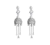 JQQJZLC Boucles d'oreilles S925 Boucles d'oreilles vintage à aiguille en argent avec boucles d'oreilles en perle de gland