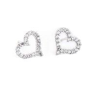 JQQJZLC Boucles d'oreilles Stud Clara Love S'o Love 镂 Boucles d'oreilles en Diamant en Forme de Creux/Cadeaux d'anniversaire/Cadeaux romantiques, Boucle d'oreilles