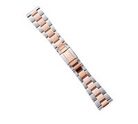 JQQJZLC Boulots de Montre 22 mm Band de Montre en Acier Inoxydable