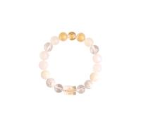 JQQJZLC Bracelets de fengshi perlé naturels, Crystal d'énergie Cinq Dieux de Richesse Bracelets Bracelets attirent Le Bracelet Extensible en Cristal Blanc Chanceux pour Les Hommes soulagent Le
