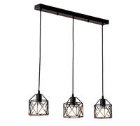 JQQJZLC Cage rétro Pendant la lumière, Lampe de Plafond de Ferme réglable à la Hauteur pour Cuisine, Mini métal Industriel Pendant la Lampe, lustres de Pendentif géométriques