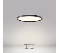 JQQJZLC Cercle de Lustre à LED LED Pendant LUMINE Aluminium et Lampe Suspendue en Silicone Éclairage intérieur Simple Dimmable 3000-6500K Éclairage adapté à la Chambre à Coucher de la Cuisine