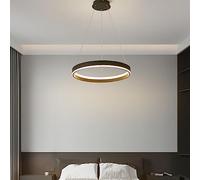 JQQJZLC Cercle de Lustre à LED LED Pendant LUMINE Aluminium et Lampe Suspendue en Silicone Éclairage intérieur Simple Dimmable 3000-6500K Éclairage adapté à la Chambre à Coucher de la Cuisine
