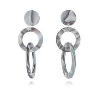 JQQJZLC Cercle Rond en Acrylique Boucles d'oreilles en Verres pour Les Femmes en résine Géométrique Géométrique Drop Dant Stump Hypoallergénique Léger rétro Y2K Party 70S 80S 90S BIJOURS GIEDS