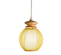 JQQJZLC Chandelier de Lanterne en Bambou créatif de Style Moderne, Pendentif en rotin Bambou tissé à la Main