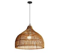 JQQJZLC Chandelier de Style Japonais Wabi-Sabi Fixture Retro Woven Corde Lampe à tête Faite à la Main