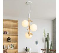 JQQJZLC Chandelier Nordique Bien fabriqué Nordic Bar Bedside Bedroom Café Restauration Créative Personnalité Créative Simple Chandelier en Bois Massif Simple 350 * 520 (mm) Bon matériel
