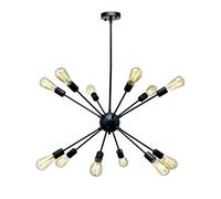 JQQJZLC Chandelier Satellite Artificiel rétro 8-LIGHTES / 12 LIGHTES / 18 LIGHTES Pendant Light American Restro Restro Retro Wind Village Village Iron Plafon