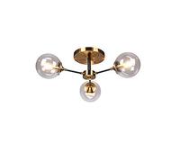JQQJZLC Chandelier Spoutnik Art Moderne, plafonnier plafonnier Lampe à Plafond moléculaire avec Bouche de plafonnier en Verre de Verre Plafond Plafond plafonnier Lustre Maison, Marron, 6 lumières (3