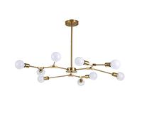 JQQJZLC Chandelier Sputnik Craft Moderne, Lustre, Amosphère légère Salon Restaurant LAMBRES MOLÉCULAIRES Éclairage, éclairage de décoration, Or électroduisé, 6 lumières (électropulsion en Or. 3