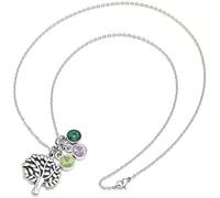 JQQJZLC Collier Mode et Articles de Bricolage créatifs Pendentif Arbre de Vie Diamant Diamant Titane Collier Tendance Porter Un Seul Article pour Femmes Hommes