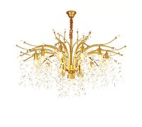 JQQJZLC Creative Light Luxury Crystal Chandelier Lights, E14 Nordic Flower Forme Personnalité Romantique Chaude Pendant l'éclair