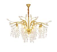 JQQJZLC Creative Light Luxury Crystal Chandelier Lights, E14 Nordic Flower Forme Personnalité Romantique Chaude Pendant l'éclair