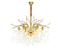 JQQJZLC Creative Light Luxury Crystal Chandelier Lights, E14 Nordic Flower Forme Personnalité Romantique Chaude Pendant l'éclair