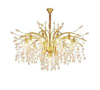 JQQJZLC Creative Light Luxury Crystal Chandelier Lights, E14 Nordic Flower Forme Personnalité Romantique Chaude Pendant l'éclair