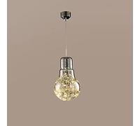 JQQJZLC Créativité Nordique E27 Plafond Chandelier Ampoule Pendre Light Transparent Verre Suspendue Lampe ALIGNABLE APPLABLE APPORTE
